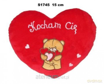 Poduszka Serce miś 15 cm