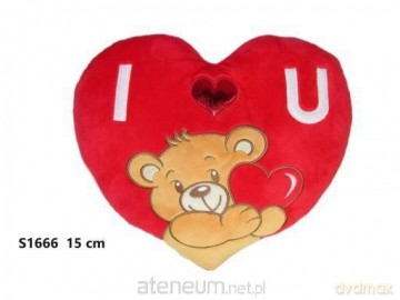 Poduszka Serce miś 15 cm