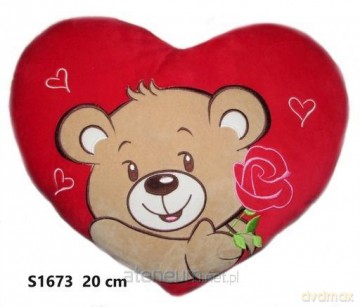 Poduszka Serce miś 20 cm