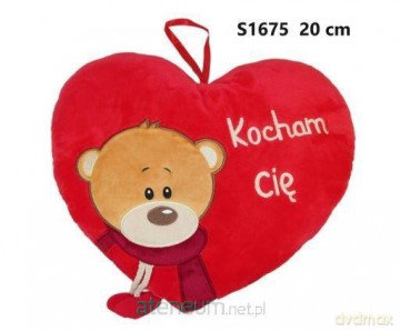 Poduszka Serce miś 20 cm