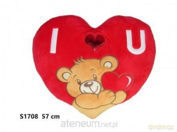 Poduszka Serce miś 57 cm