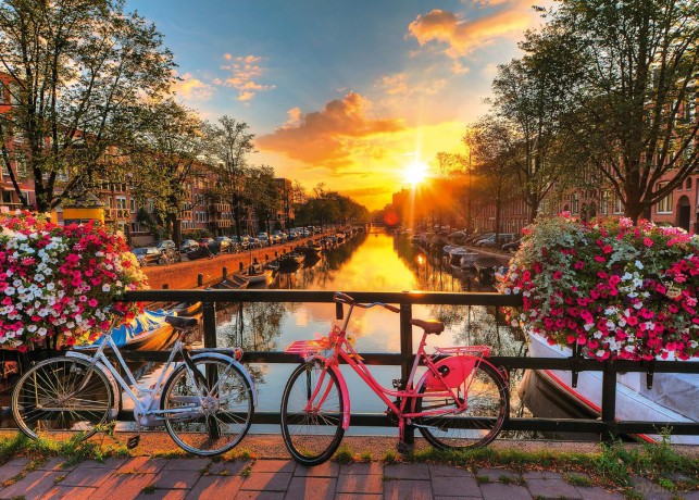 RAVENSBURGER 1000 el. Rowery w Amsterdamie [PUZZLE]