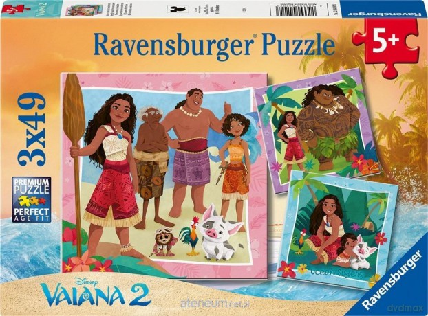 RAVENSBURGER 3x49 el. Vaiana 2 [PUZZLE]