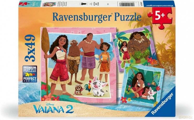 RAVENSBURGER 3x49 el. Vaiana 2 [PUZZLE]