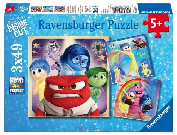 RAVENSBURGER 3x49 el. W głowie się nie mieści [PUZZLE]