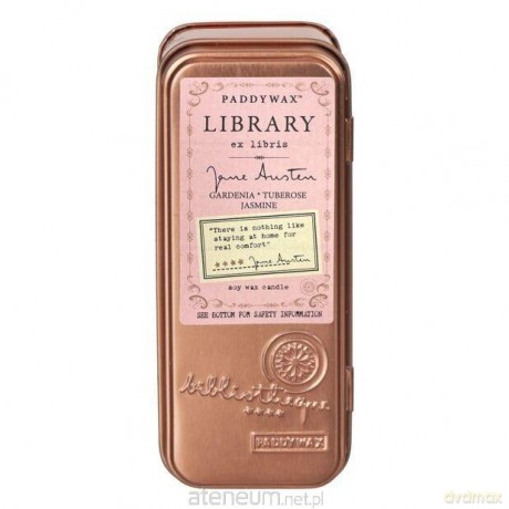 Świeca sojowa w puszce Library Library Jane Austen