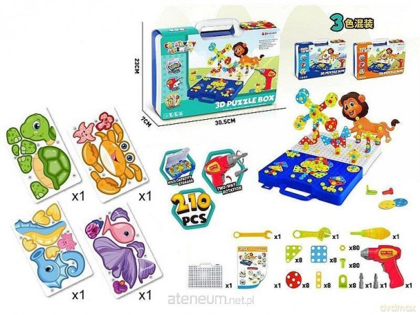 Układanka puzzle do przykręcania w walizce [PUZZLE]