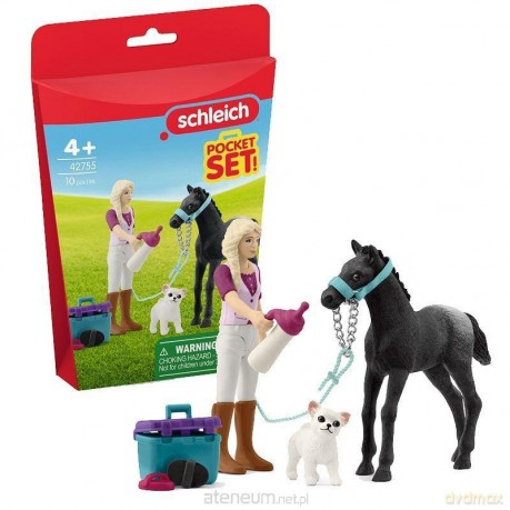 Zestaw do pielęgnacji koni ze źrebakiem appaloosa [FIGURKA]