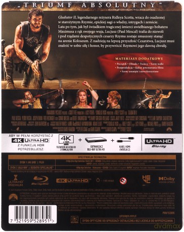 Gladiator II (Gladiator 2) (steelbook) [Blu-Ray 4K]+[Blu-Ray]