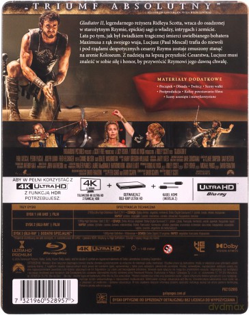 Gladiator II (Gladiator 2) (Deluxe) (steelbook) [Blu-Ray 4K]+[2xBlu-Ray]
