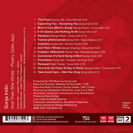 Sonja Indin: And Then She Wrote - Poetry Goes Jazz [CD]