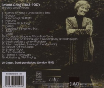 Liv Glaser: Edvard Grieg: Selected Lyrical Pieces [CD]