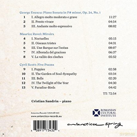 Cristian Sandrin: Enecsu, Ravel, Scott: Correspondances [CD]