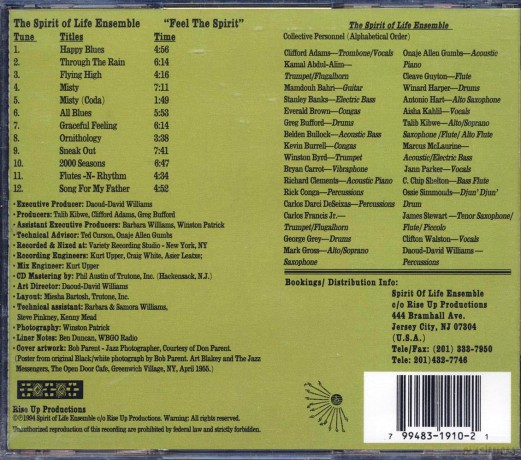 Spirit Of Life Ensemble: Feel The Spirit [CD]