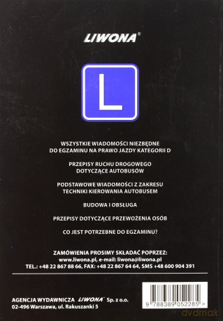 Prawo jazdy dla każdego kategoria D Liwona [KSĄŻKA]
