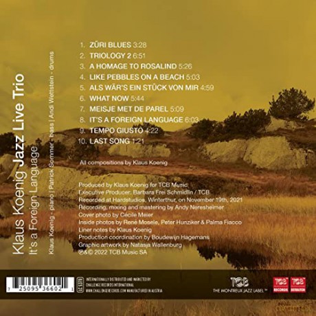 Klaus Koenig Jazz Live Trio: Its a Foreign Language [CD]