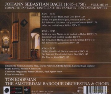Johannette Zomer & Sandrine Piau & Marlis Petersen & Sibylla Rubens & Caroline Stam & Bogna Bartosz & Michael Chance & Christoph Prégardien & James Gilchrist & Paul Agnew & Klaus Mertens & Amsterdam Baroque Orchestra & Ton Koopman: Johann Sebastian Bach: 