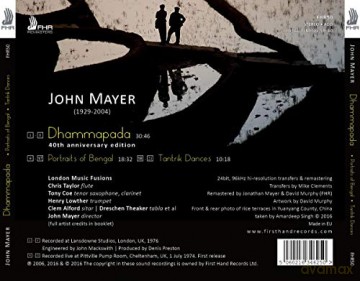 London Music Fusions: John Mayer: Dhammapada - Portraits of Bengal - Tantrik Dances [CD]
