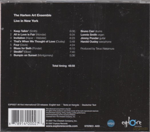 The Harlem Art Ensemble: Live in New York [CD]