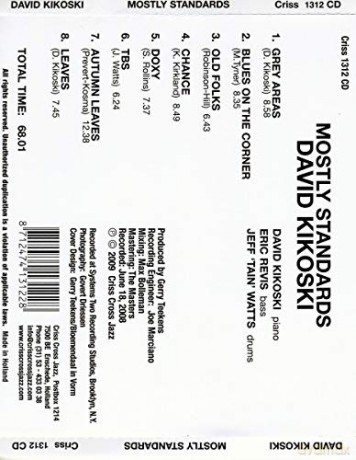 David Kikoski: Mostly Standards [CD]