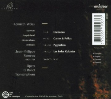 Kenneth Weiss: Rameau: Opera and ballet transcriptions [CD]