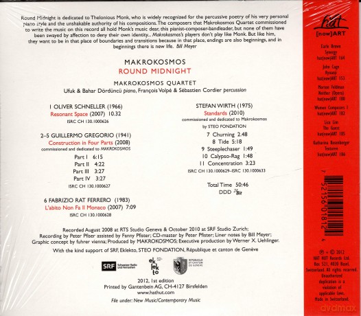 Makrokosmos Quartet: Round Midnight - inspired by Thelonius Monk [CD]