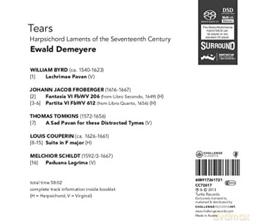 Ewald Demeyere: Tears - Harpsichord Laments from the 17th-Century [SACD]