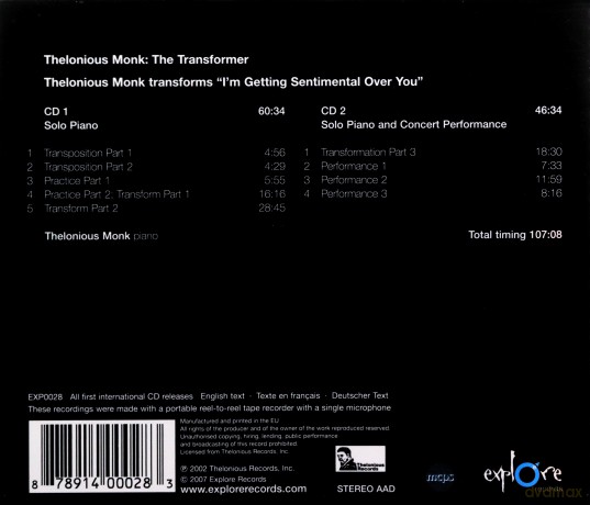 Thelonious Monk: The Transformer [2CD]