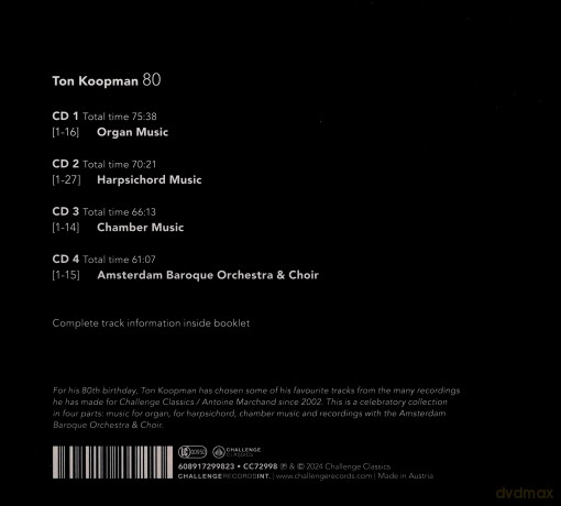 Ton Koopman: Ton Koopman 80 [4CD]