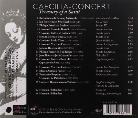Caecilia Concert: Treasury Of A Saint [CD]