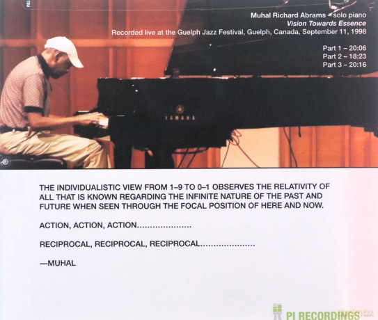 Muhal Richard Abrams: Vision Towards Essence [CD]