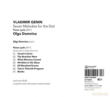 Olga Domnina: Vladimir Genin: Seven Melodies for the Dial. Piano cycle (2011) [CD]