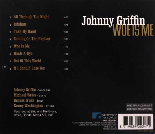 Johnny Griffin: Woe is Me [CD]