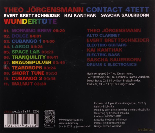 Theo Jörgensmann Contact 4tett: Wunderüte [CD]
