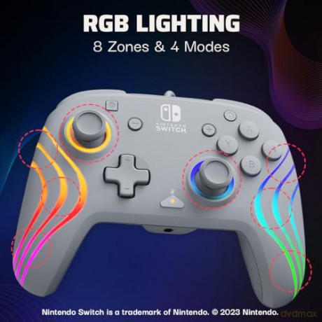 PDP Afterglow Wave Wired Controller Grey Switch