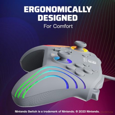 PDP Afterglow Wave Wired Controller Grey Switch