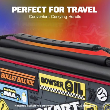 PDP Deluxe Travel Case Mario Kart Averts Licensed Switch