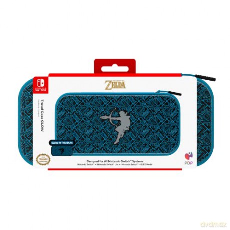 PDP Deluxe Travel GLOW Case Zelda Link Licensed Switch