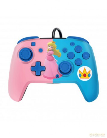 PDP Faceoff Deluxe Audio Wired Controller Peach Licensed Switch