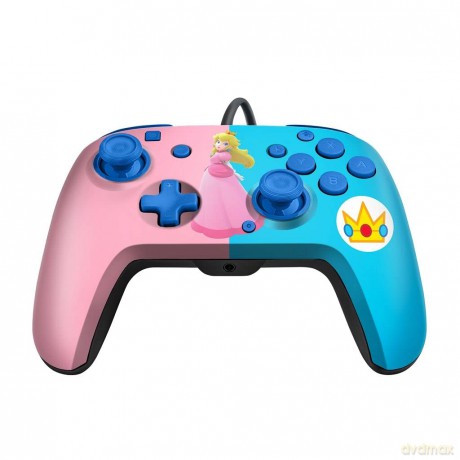 PDP Faceoff Deluxe Audio Wired Controller Peach Licensed Switch
