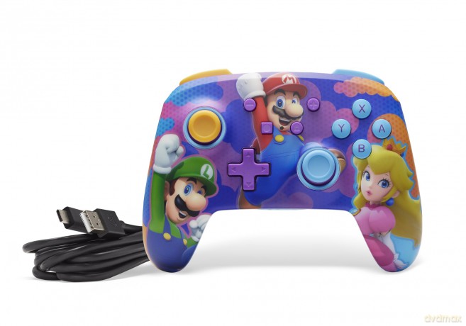 PowerA Enhanced Wireless Controller - Color Splash Heroes Nintendo Switch)