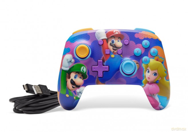 PowerA Enhanced Wireless Controller - Color Splash Heroes Nintendo Switch)
