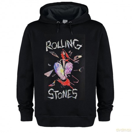 The Rolling Stones Hackney Diamonds Amplified Black Large Hoodie Sweatshirt