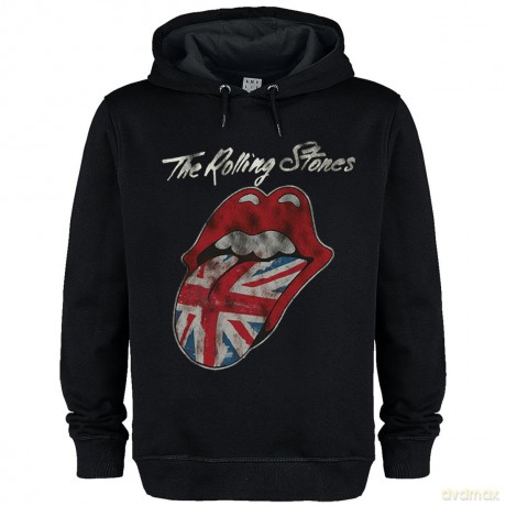 The Rolling Stones Uk Tongue Amplified Black Xx-Large Hoodie Sweatshirt