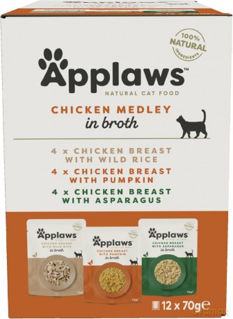 Applaws - Multipack Chicken Broth Medley - 12x70g