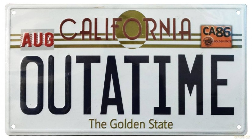 Back To The Future Replica Number Plate Tin Sign