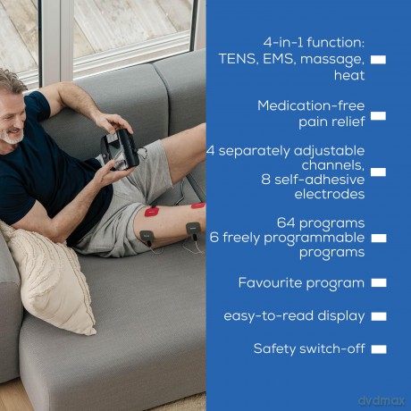 Beurer - EM 89 Digital TENS /EMS Device with Heat function - 5 Years Warranty