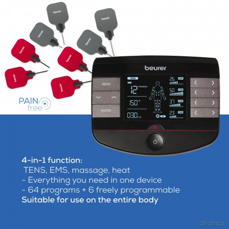 Beurer - EM 89 Digital TENS /EMS Device with Heat function - 5 Years Warranty