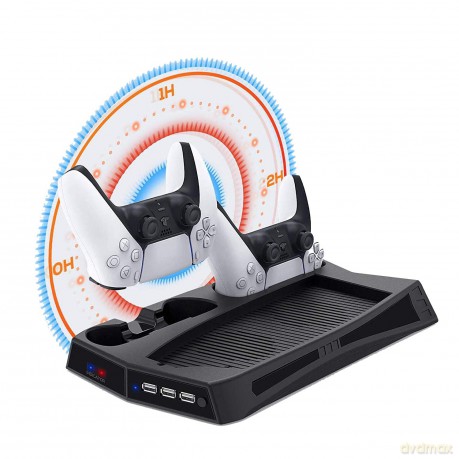 Charging stand with cooling fan for PS5