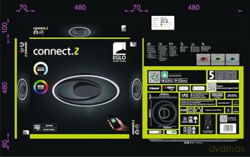 EGLO - Calagrano-Z ceiling lamp black 45 - RGB + TW - Zigbee, Bluetooth